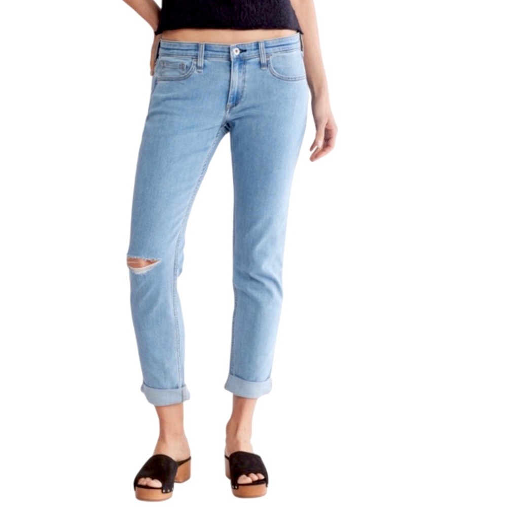 Rag & Bone Womens Jeans Size 26 Distressed Dylan Low Rise Boyfriend Light Wash